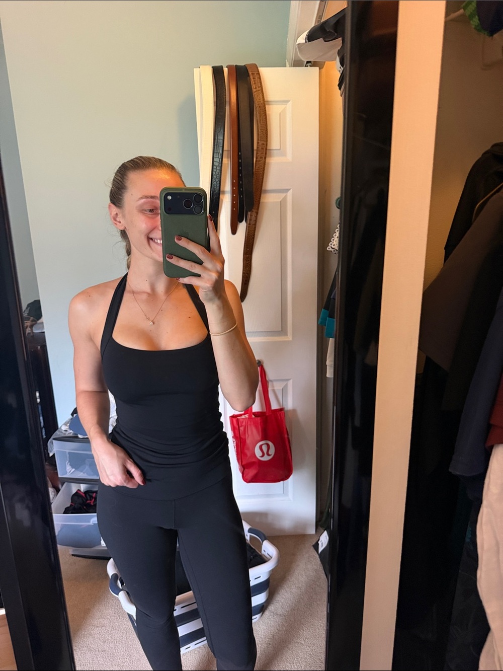 Aritzia Black Halter Top